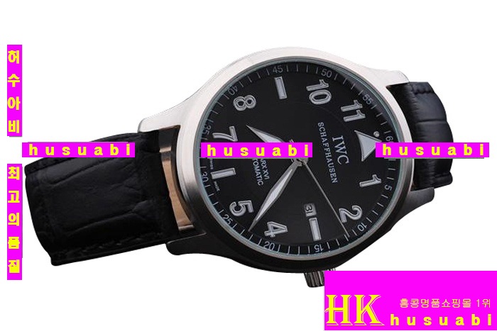 iwc���Ϸ�ũ�γ�-���̴������� ��ǰ�ð�]IWC �����ð� ���׹�� Replica IWC Schaffhausen Men Black Automatic Movement 38 mm. YC010-39