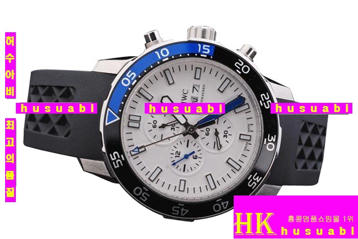 ���̴������� �����ð� Replica IWC Schaffhausen Blue Bezel Men Japanese Quartz 44 x 51 mm. YC010-26