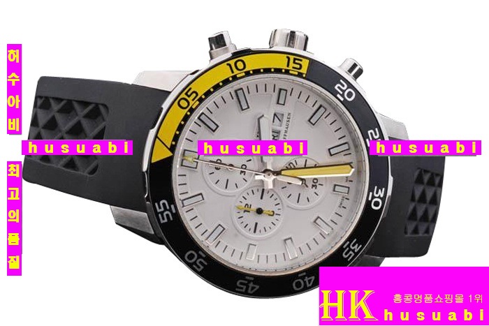 ���̴������� �����ð� Replica IWC Schaffhausen Black Rubber Men Japanese Quartz Movement. YC010-23