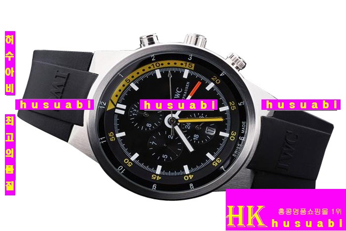 ���̴�������  �α���ǰ�ð� IWC ��ǰ���ڽð� Replica IWC Schaffhausen Automatic Black With A Quarter of Yellow Arc Dial 38mm. YC010-4