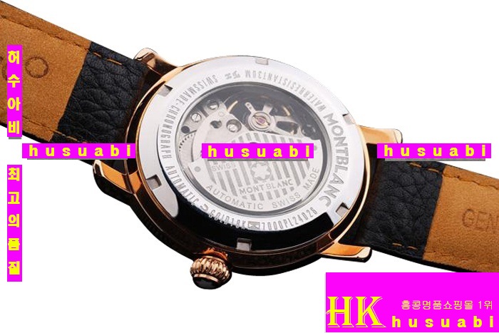 ������ ���ڸ�ǰ�ð� ���׹�� Replica MontBlanc Automatic Movement Leather Strap Yellow gold Stainless Single Crown Men. YC00-016