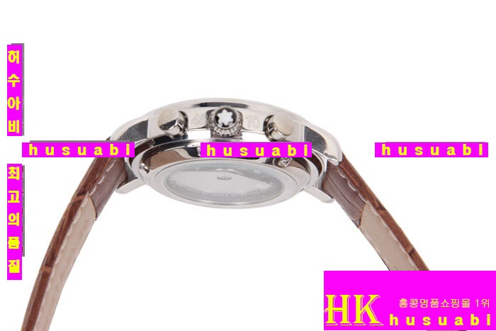 ������ ��ǰ�����α�ð� ���׽ð� Replica MontBlanc Automatic Movement Brown Leather Strap Stainless Steel Men. YC00-014