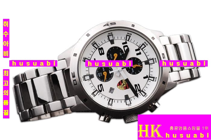 ��� �����ð� Replica Ferrari White Dail Stainless Steel Men Japanese Quartz Movement. YC001-39