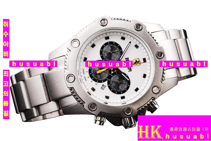 ��� �ð� Ferrari ���ڸ�ǰ�ð� Replica Ferrari Men White Dail Japanese Quartz Movement . YC001-24
