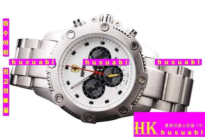 ��� �ð� Ferrari ���ڸ�ǰ�ð� Replica Ferrari Men White Dail Japanese Quartz Movement . YC001-24