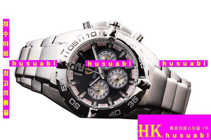 ��� �ֽŽð� Ferrari �����ð� Replica Ferrari Men Black Dail Japanese Quartz Movement.YC001-5