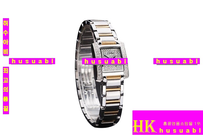 ��쿡 ���ڽð�.Replica Cartier Tank Francaise Japanese Quartz MOVEMENT Stones Steel-Gold Women.117-057