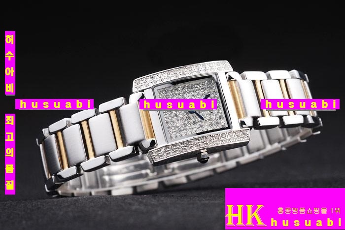 ��쿡 ���ڽð�.Replica Cartier Tank Francaise Japanese Quartz MOVEMENT Stones Steel-Gold Women.117-057