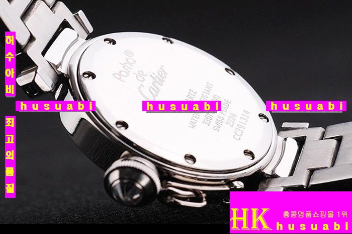 ��쿡 ���ڽð�.Replica Cartier Japanese Quartz MOVEMENT Polished stainless case bezel Women.117-051
