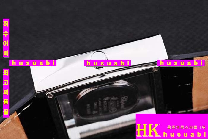 ���ĵ� ���ڽð� Replica Chopard Japanese Quartz MOVEMENT Polished Case Black LeatherBracelet Women. sa-9