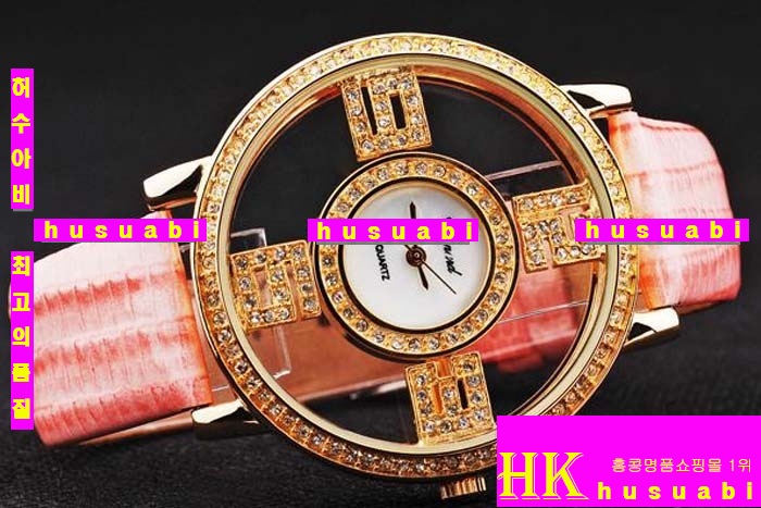 ���ĵ� ���ڽð� Replica Chopard Japanese Quartz MOVEMENT 18k yellow gold Case Bezel Pink Bracelet Women. sa-5