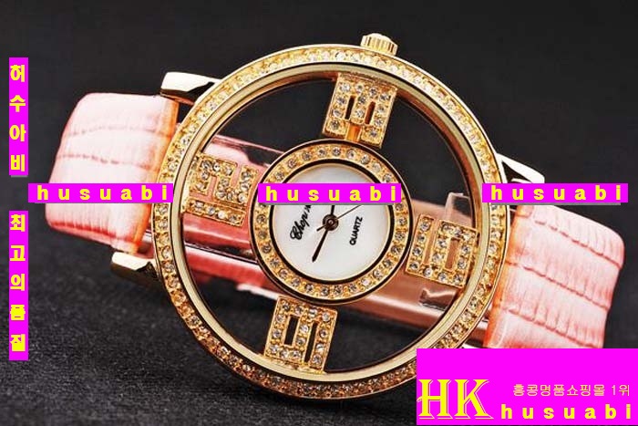 ���ĵ� ���ڽð� Replica Chopard Japanese Quartz MOVEMENT 18k yellow gold Case Bezel Pink Bracelet Women. sa-5