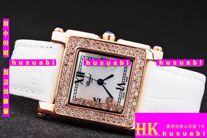 ���ĵ� ���ڽð� Replica Chopard Japanese Quartz MOVEMENT 18k Yellow gold Case Bezel Crown White Bracelet Women. sa-3
