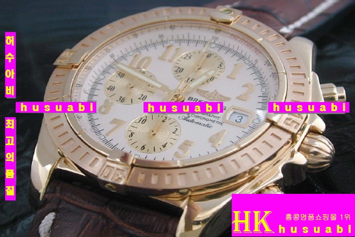 �����Ʋ�� ũ�γ��-�����Ʋ�� �ð�-BREITLING - �ð� WINDRIDER CHRONOMAT ROSEGOLD LATHER STRAP 3