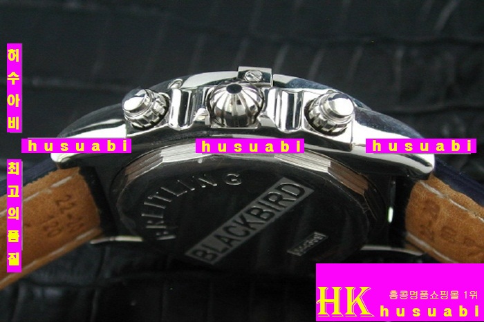 �����Ʋ�� ũ�γ��-�����Ʋ�� �ð�-BREITLING - �ð� BLACK BIRD LEATHER STRAP