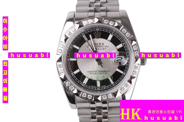 �η��� ���ڸ�ǰ�ð� Replica Rolex Datejust Automatic Movement White and Black Dial Men-A1386