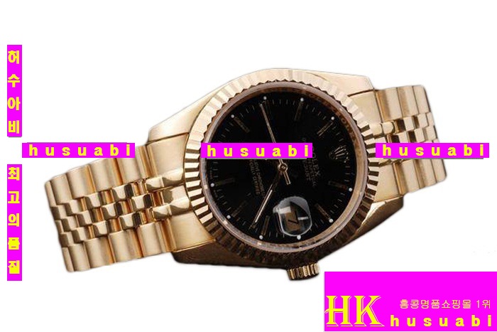 �η��� ���ڸ�ǰ�ð� Replica Rolex Datejust Automatic Movement Black Dial Pure Yellow Gold Men-A1328