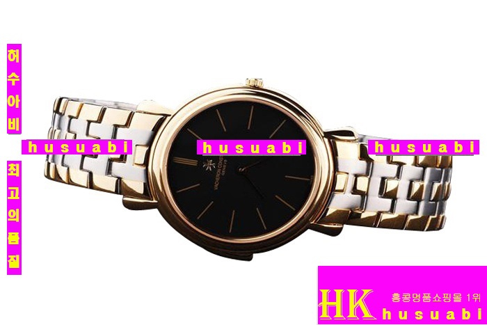 �ٽ����ܽ�źƾ�ð� ���ڸ�ǰ�ð�Replica Vacheron Constantin Japanese Quartz Movement Yellow gold Bezel Black Dial Stainless Steel Men 28mm vc18 A072