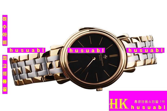 �ٽ����ܽ�źƾ�ð� ���ڸ�ǰ�ð�Replica Vacheron Constantin Japanese Quartz Movement Yellow gold Bezel Black Dial Stainless Steel Men 28mm vc18 A072