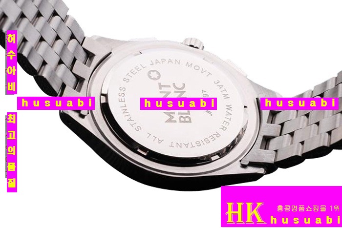 ������ ��ǰ�ð� MontBlanc ���ڽð� Replica MontBlanc Japanese Quartz Movement Blue Dial Black Bezel Stainless Steel Men. YC00-035